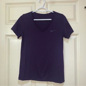 Nike Dri-Fit V Neck Active Short Sleeve Shirt Large